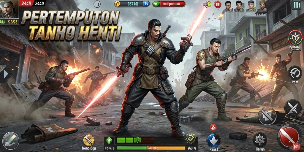 Cuplikan gameplay mendebarkan dari 3446 yang penuh aksi.