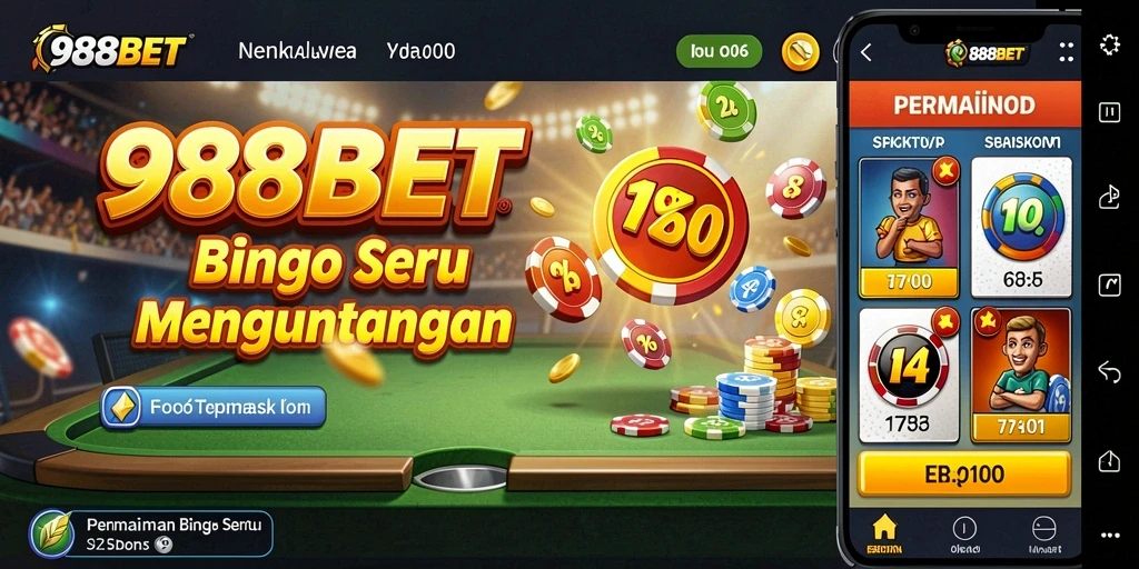 Screenshot gameplay Bingo di 988BET yang seru dan interaktif.
