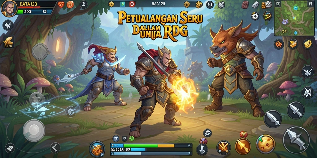 Tampilan menakjubkan dari gameplay RPG BATA123 yang seru.