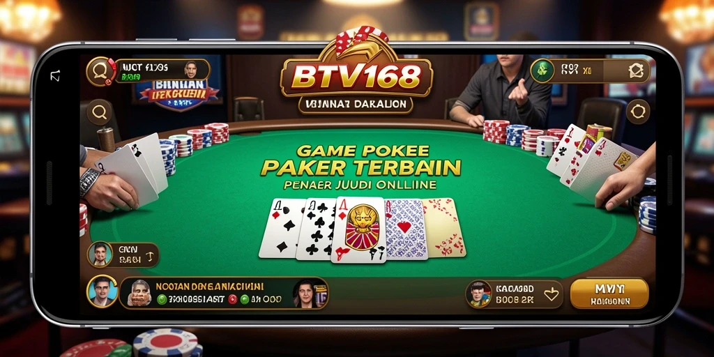 Tampilan gameplay Poker yang mendebarkan di BTV168.