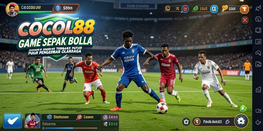 Gameplay menarik COCOL88 dengan aksi sepak bola yang intens.