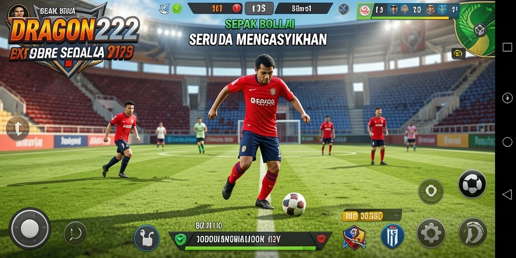 Tampilan gameplay seru di DRAGON222, aksi nyata seperti di lapangan.