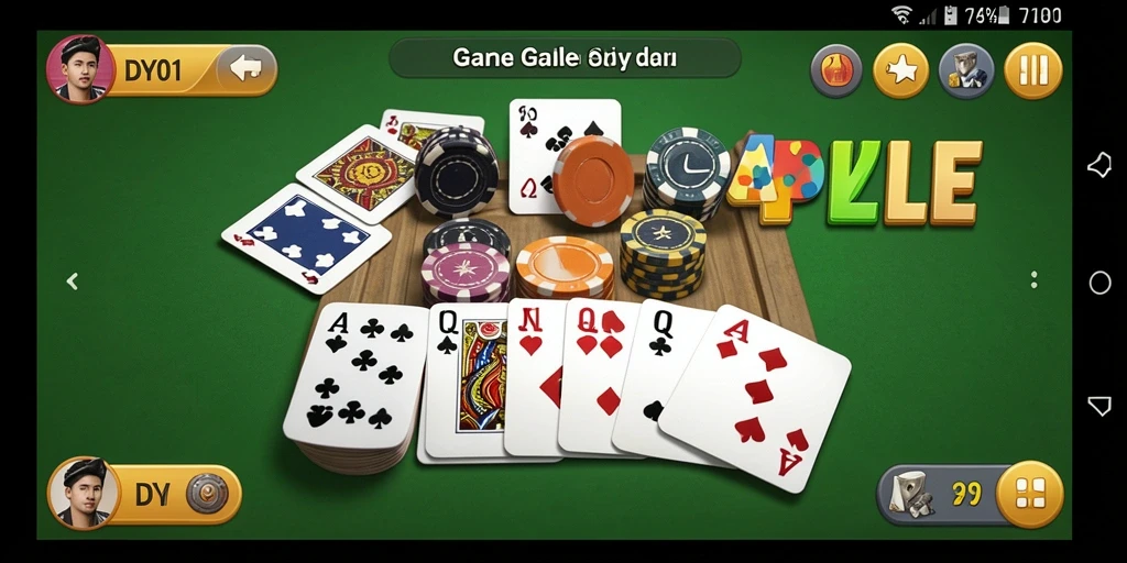 Tampilan gameplay DY01 yang menegangkan dan seru saat bermain Gaple.