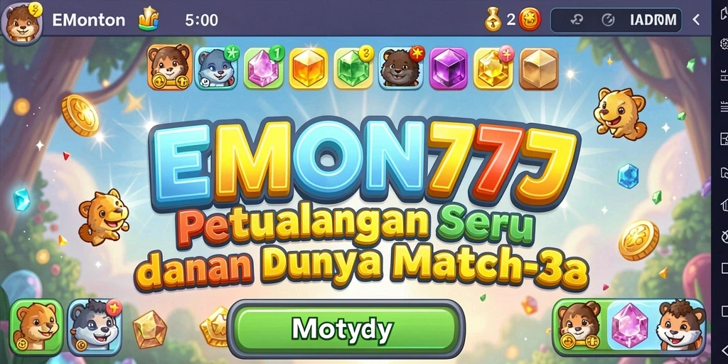 Tangkapan layar menampilkan gameplay seru dalam EMON777, penuh warna dan tantangan.