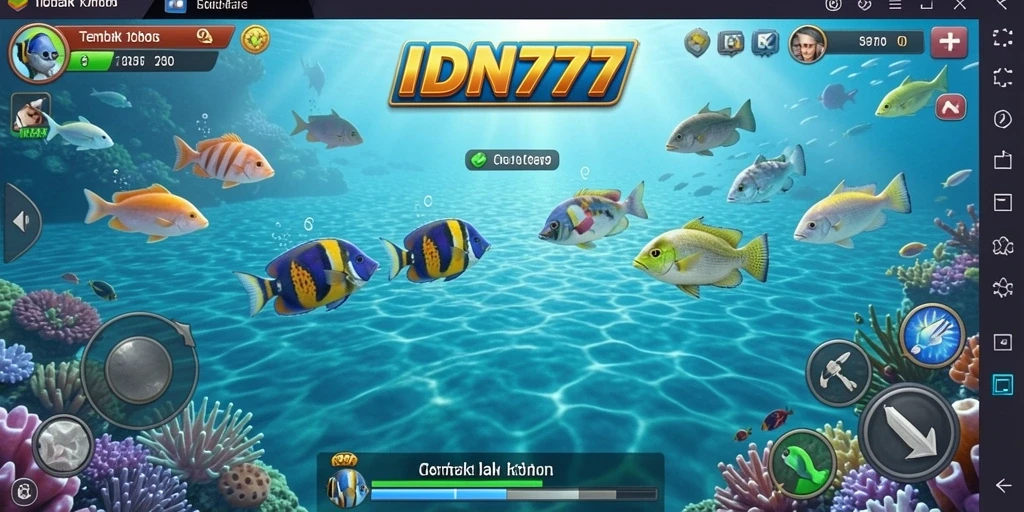 Gameplay seru IDN777 saat menembak ikan besar.