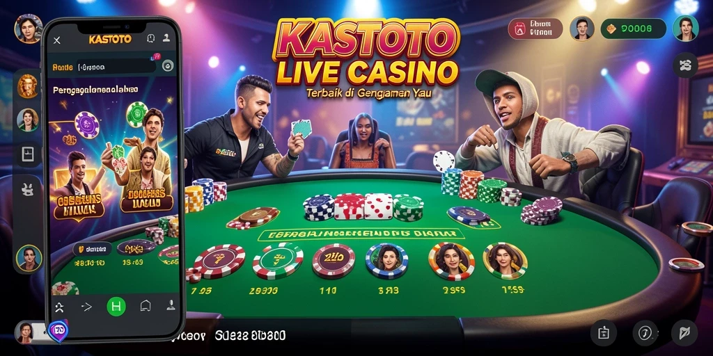 Tampilan gameplay KASTOTO dengan dealer langsung yang profesional.