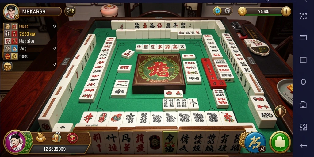 Tangkapan layar MEKAR99 menampilkan aksi seru permainan Mahjong.