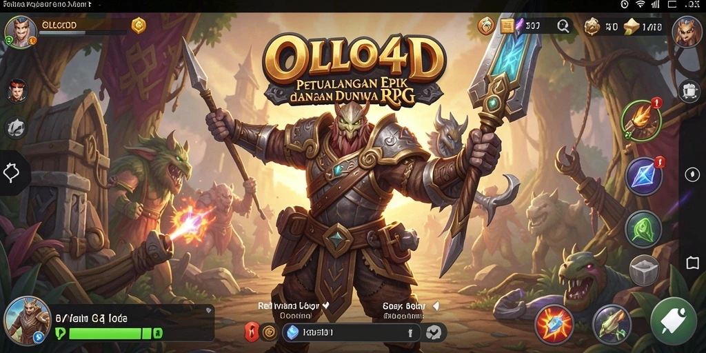 Tangkapan layar OLLO4D menunjukkan aksi seru dalam pertempuran RPG.