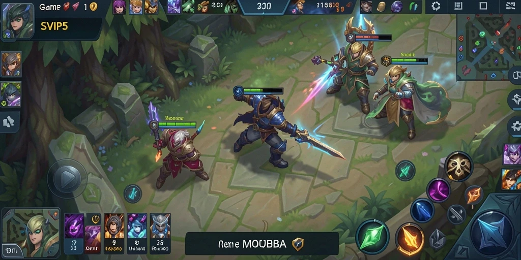 Screenshot utama menampilkan aksi seru dalam pertarungan MOBA di SVIP5.