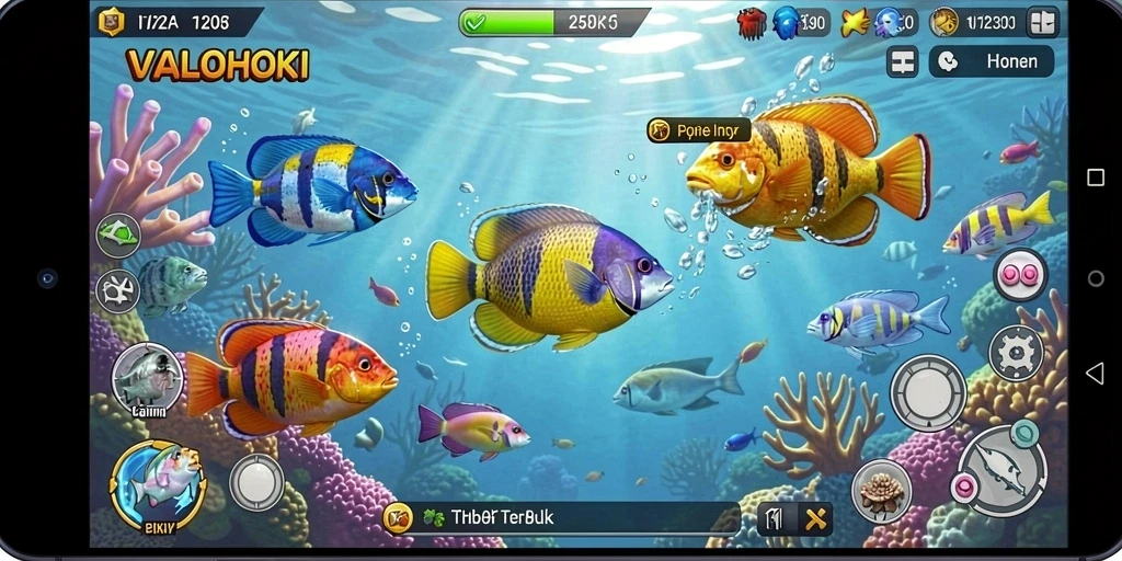 Tampilan gameplay seru dalam VALOHOKI yang penuh warna dan tantangan.