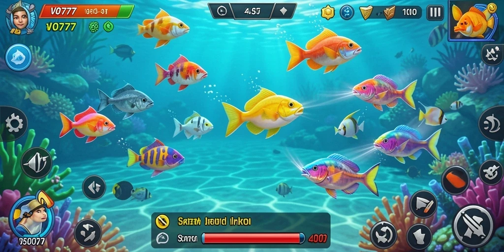 Screenshot gameplay VO777 menampilkan aksi seru Tembak Ikan.