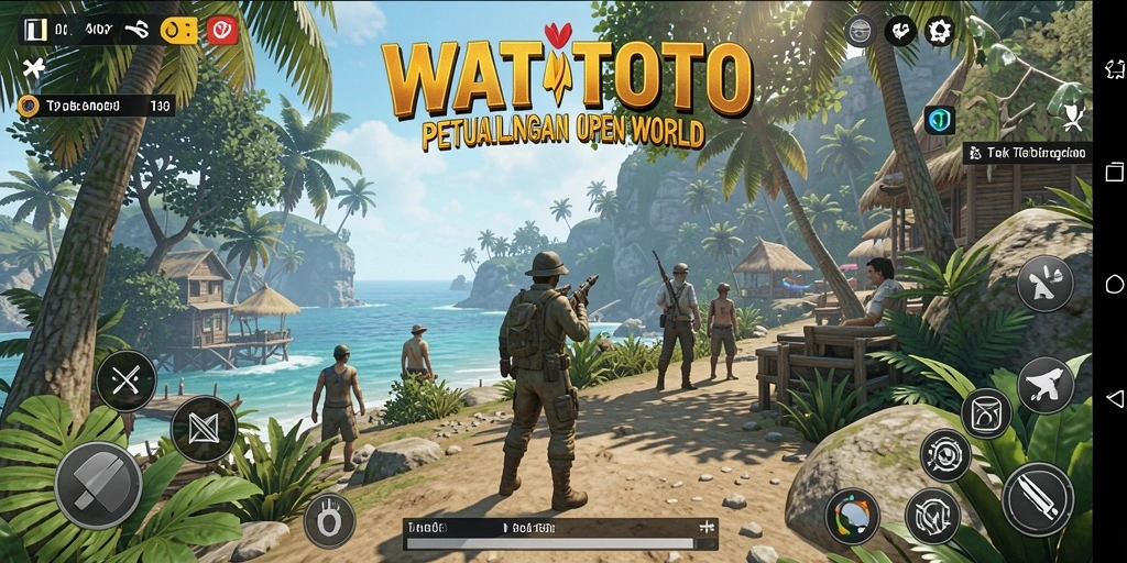 Gameplay <strong>WATITOTO</strong> menampilkan dunia terbuka yang luas dan interaktif.