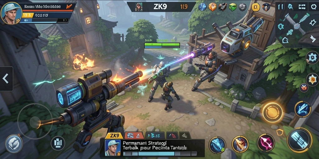 Gameplay ZK9 menunjukkan pertarungan strategi yang intens dan mendebarkan.